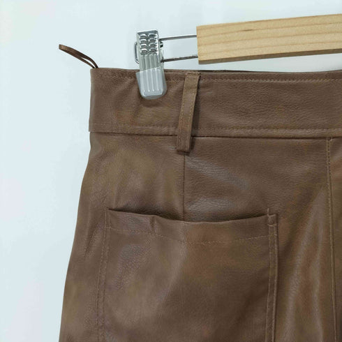 ザラ ZARA ヴィンテージライクフェイクレザーキュロット レディース JPN:M