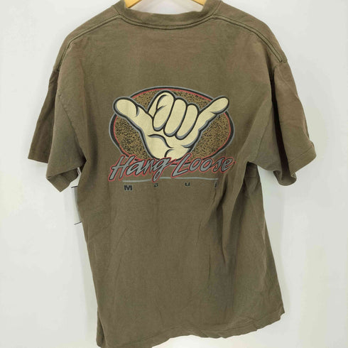 90S USA製 SOF TEE ボディ HANG LOOSE HAWAII プリント S/S Tシャツ シングルステッチ メンズ import:XL