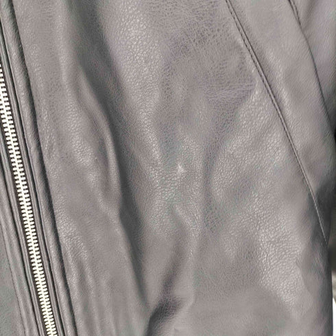 エイチアンドエム H&M フェイクレザー ジップアップジャケット メンズ import:L