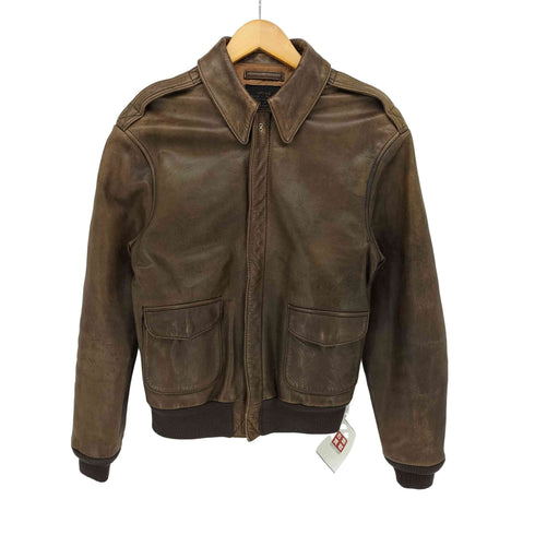 アヴィレックス AVIREX 70S USA製 SCOVILL社 GRIPPERジップ TYPE A-2 Flight Jaccket フライトジャケット メンズ US:36
