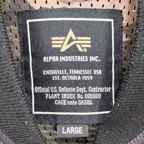 アルファインダストリーズ ALPHA INDUSTRIES 裏地ウッドランドカモ ロング リバーシブル MA-1 フライト ジャケット レディース import:L