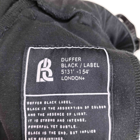 ザダファーオブセントジョージ The DUFFER of ST.GEORGE BLACK LABEL ロゴ パッチ 刺繍 ジョガーパンツ メンズ L