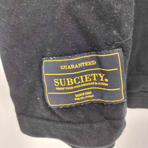 サブサエティ Subciety CROWD S/S ゴ刺繍 S/S クルーネック Tシャツ メンズ JPN:M