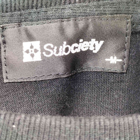 サブサエティ Subciety CROWD S/S ゴ刺繍 S/S クルーネック Tシャツ メンズ JPN:M