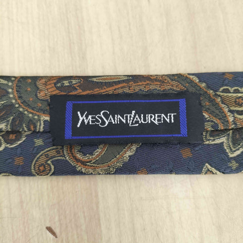 イヴサンローラン Yves Saint Laurent ペイズリー刺繍ネクタイ メンズ