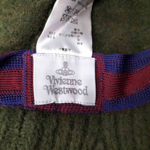 ヴィヴィアンウエストウッド Vivienne Westwood オーブレザーパッチウールハット レディース M/S