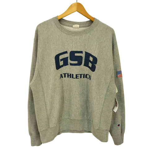 チャンピオン Champion 青タグ復刻 GSB ATHLETICS リバースウィーブ クルーネック スウェット メンズ import:M