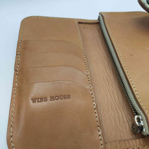 WINS HOUSE クロコ 革 SILVER ZIP レザー 長財布 メンズ