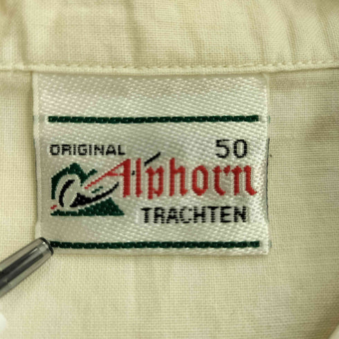 Alphorn 90S スタンドカラー パフスリーブ アコーディオンギャザー ブラウス レディース 50