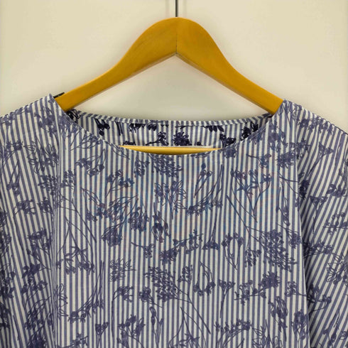 ナチュラルランドリー NATURAL LAUNDRY ストライプ総柄ブラウス レディース JPN:2