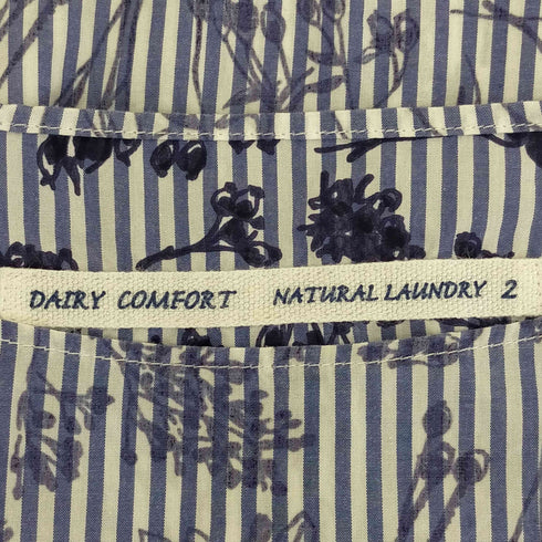 ナチュラルランドリー NATURAL LAUNDRY ストライプ総柄ブラウス レディース JPN:2