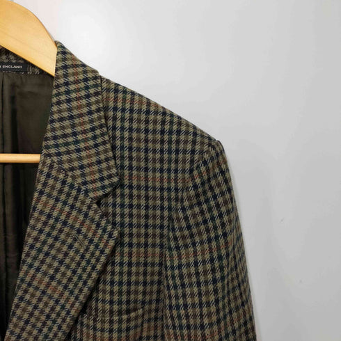 Kinglynne × Saddleworth Woolen Company ガンクラブチェック MADE IN ENGLAND 英国製 2B ウールテーラードジャケット メンズ