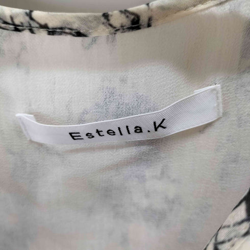 エステラケー Estella.K バルーンスリーブ プリーツブラウス レディース FREE