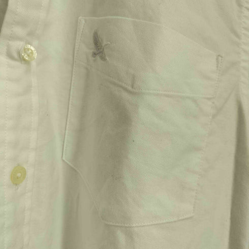 エディーバウアー Eddie Bauer ワンポイント刺繍 コットン ボタンダウン 半袖シャツ メンズ JPN:XS
