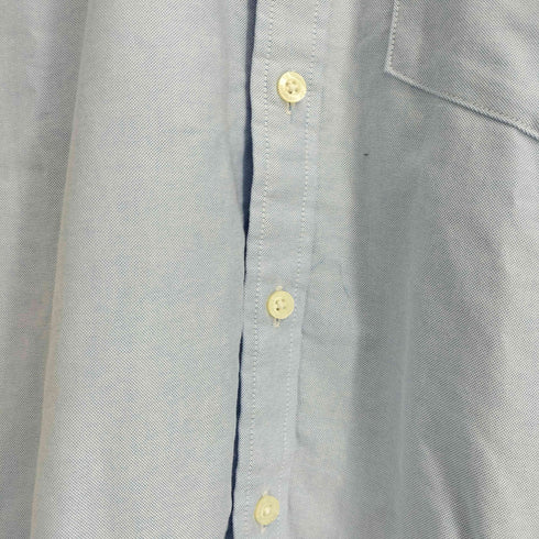 エディーバウアー Eddie Bauer ワンポイント刺繍 コットン ボタンダウン 半袖シャツ メンズ JPN:XS