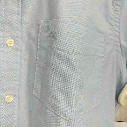 エディーバウアー Eddie Bauer ワンポイント刺繍 コットン ボタンダウン 半袖シャツ メンズ JPN:XS