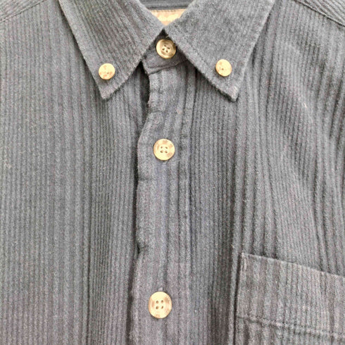 エディーバウアー Eddie Bauer コットン ボタンダウン 長袖 ストライプシャツ メンズ JPN:XS