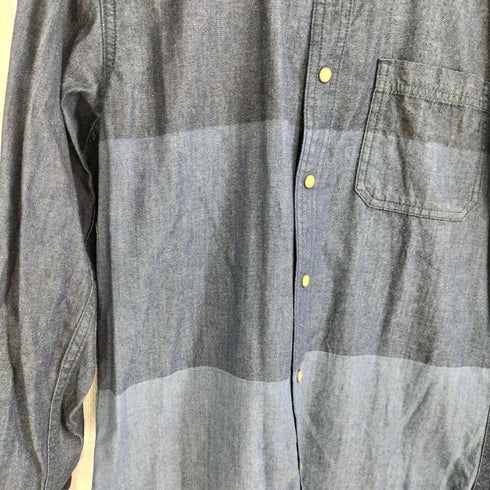 エディーバウアー Eddie Bauer スナップボタン シャンブレー 長袖シャツ メンズ JPN:XS