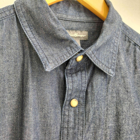 エディーバウアー Eddie Bauer スナップボタン シャンブレー 長袖シャツ メンズ JPN:XS