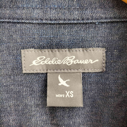 エディーバウアー Eddie Bauer スナップボタン シャンブレー 長袖シャツ メンズ JPN:XS