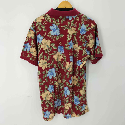 エルエルビーン L.L.Bean ハイビスカス柄 S/Sポロシャツ メンズ import:L