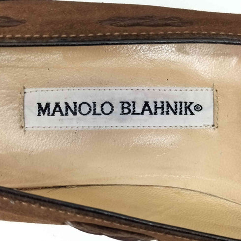 マノロブラニク MANOLO BLAHNIK Suede Tassel Loafer スエード タッセルローファー レディース 37 1/2