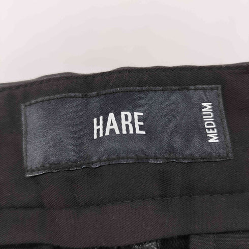 ハレ HARE フェイクレザーワイドタック入りストレートパンツ メンズ JPN:M