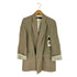 ザラ ZARA ボタンレス リネン テーラードジャケット レディース import:M