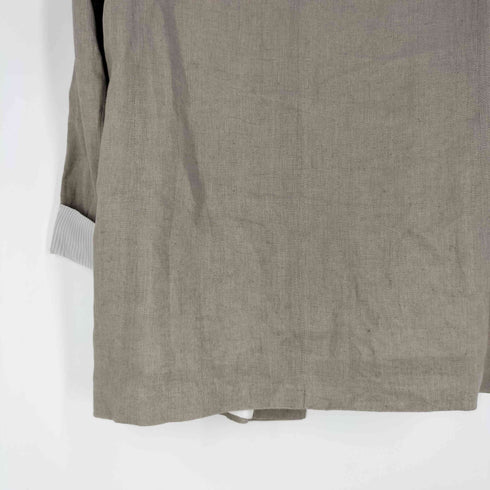 ザラ ZARA ボタンレス リネン テーラードジャケット レディース import:M
