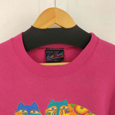 USA製 Laurel Burch プリントスウェットトップス メンズ import:XL