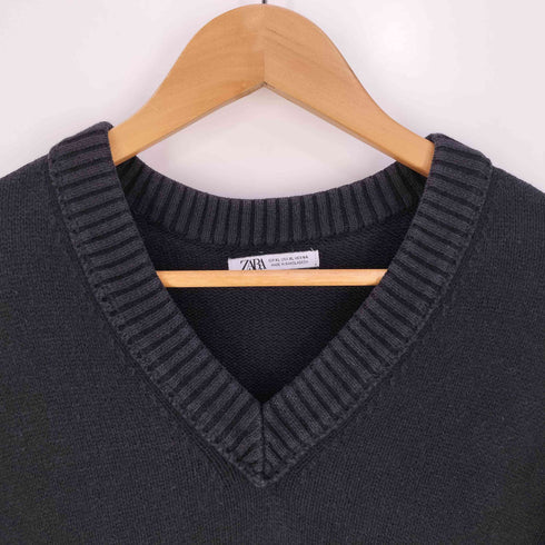 ザラ ZARA Vネック ニット メンズ import:XL