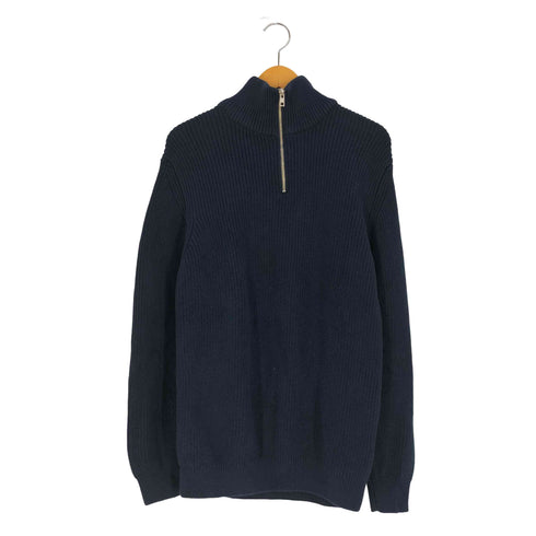 ザラ ZARA ハーフジップ コットン ハイネック ニット メンズ import:L