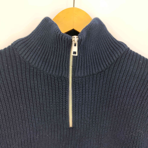 ザラ ZARA ハーフジップ コットン ハイネック ニット メンズ import:L