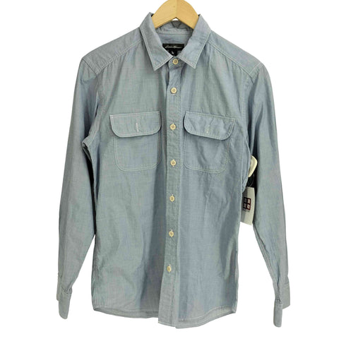エディーバウアー Eddie Bauer ボタンダウン シャンブレー 長袖 ワークシャツ メンズ JPN:XS