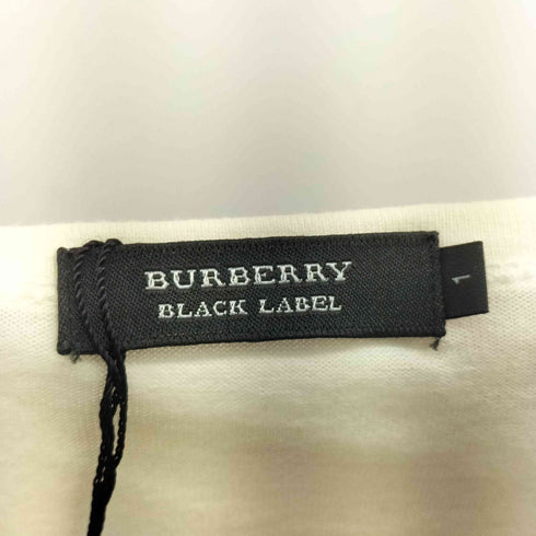 バーバリーブラックレーベル BURBERRY BLACK LABEL フロントデザインTシャツ レディース JPN:1