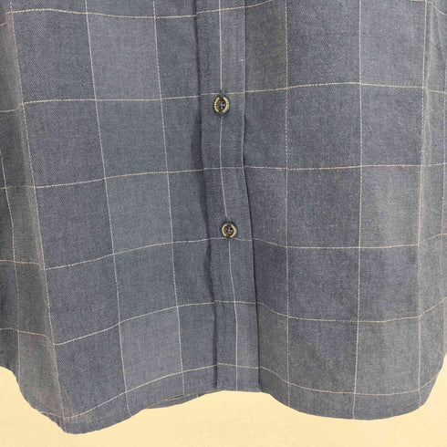 エディーバウアー Eddie Bauer リネン混 チェック 半袖シャツ メンズ JPN:XS