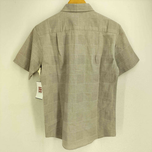 エディーバウアー Eddie Bauer リネン混 チェック 半袖シャツ メンズ JPN:XS