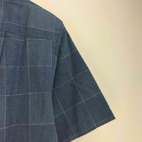 エディーバウアー Eddie Bauer リネン混 チェック 半袖シャツ メンズ JPN:XS