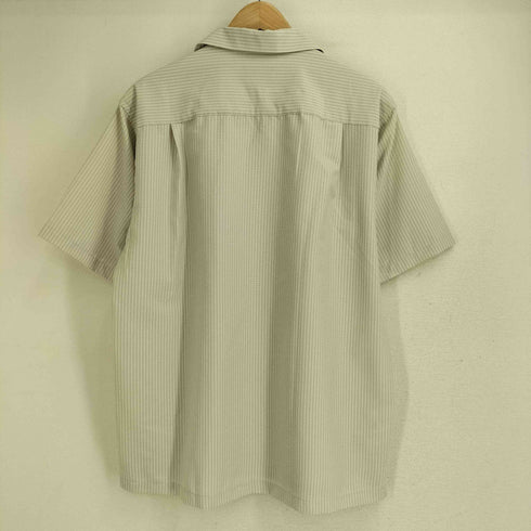 エディーバウアー Eddie Bauer シアサッカー ストライプ ボックス 開襟 半袖シャツ メンズ JPN:XS