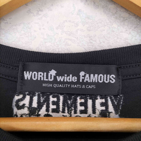 ワールドワイドフェイマス WORLD WIDE FAMOUS 両面プリントTシャツ メンズ