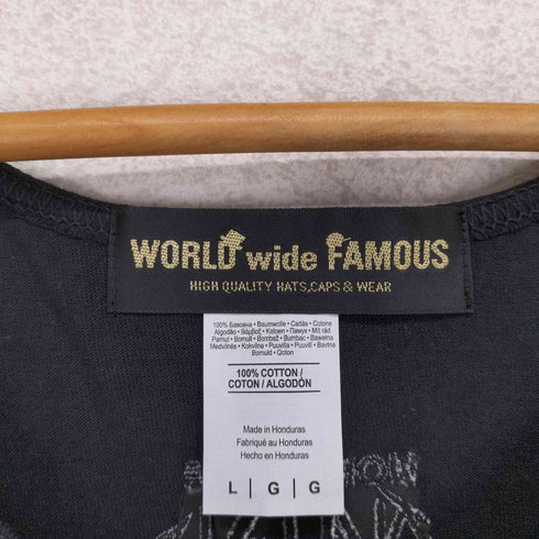 ワールドワイドフェイマス WORLD WIDE FAMOUS フロント刺繍タンクトップ メンズ L