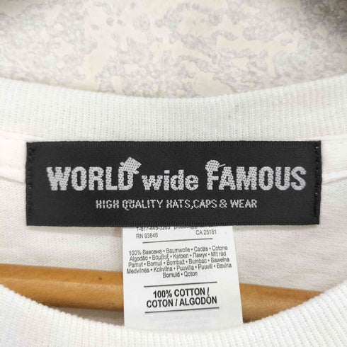 ワールドワイドフェイマス WORLD WIDE FAMOUS フロントプリントTシャツ メンズ M