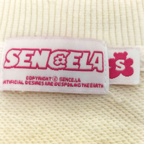 SENCELA ハート 発砲プリント ダメージ加工 スウェット レディース JPN:S