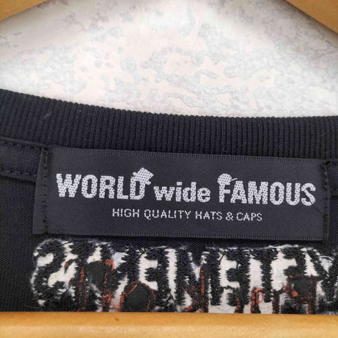 ワールドワイドフェイマス WORLD WIDE FAMOUS 両面プリントTシャツ メンズ