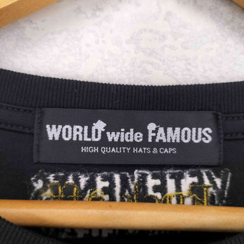 ワールドワイドフェイマス WORLD WIDE FAMOUS 両面プリントTシャツ メンズ