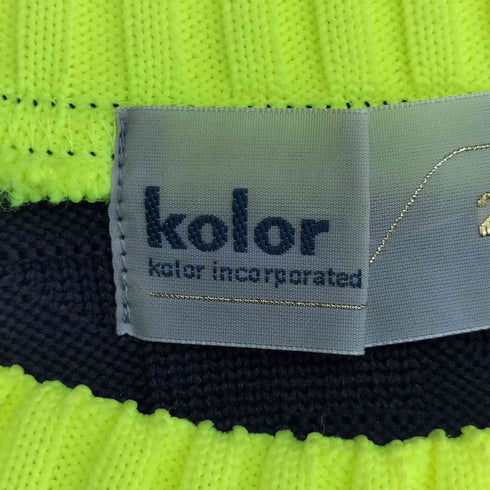 カラー kolor 切替 シアー リブニットクルーネックTシャツ メンズ JPN:2