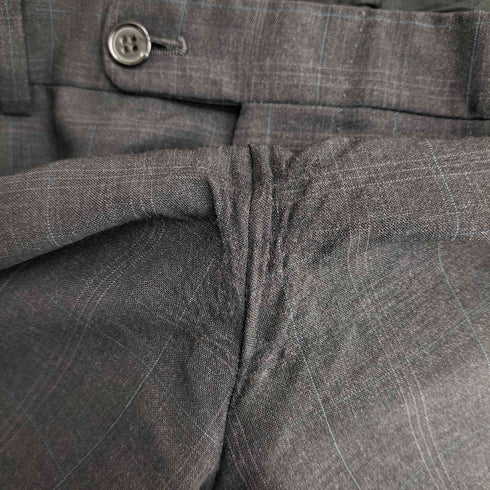 エルメネジルドゼニア Ermenegildo Zegna チェック柄 2B テーラードジャケット & 2タック ワイドスラックス セットアップ メンズ