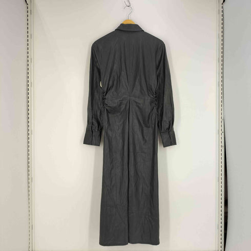 ザラ ZARA フェイクレザー シャツワンピース レディース import:L