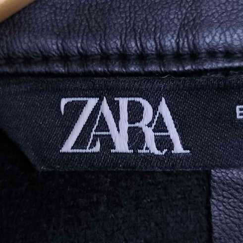 ザラ ZARA フェイクレザー シャツワンピース レディース import:L