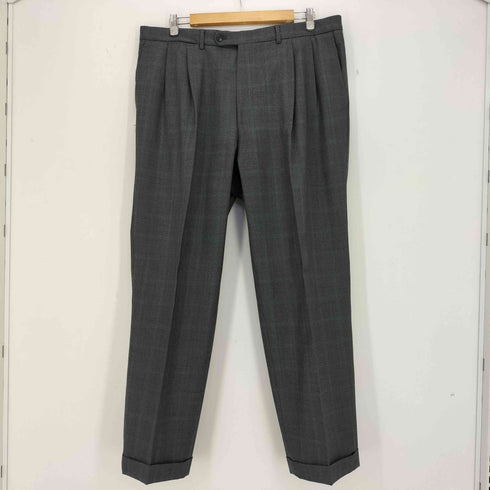 エルメネジルドゼニア Ermenegildo Zegna TROFEO トロフェオ チェック柄 3B テーラードジャケット & 2タック ワイドスラックス セットアップ メンズ